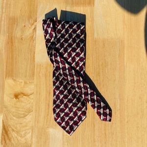 Robert Talbott studio gray red geometric silk tie